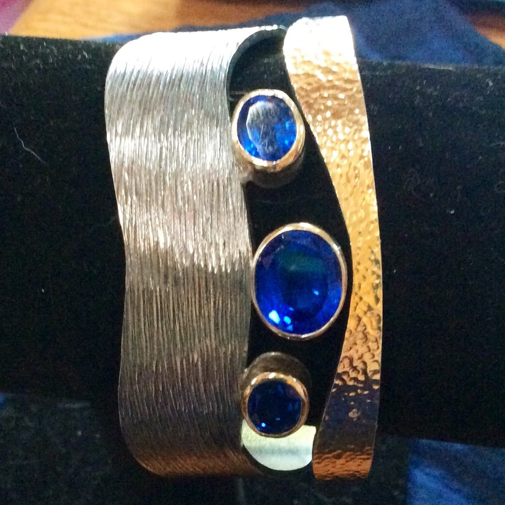 Artisan two toned cuff w/ 24K plating